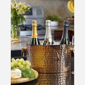 Copper 3-Bottle Wine Chiller – Handcrafted Stainless Steel & Aluminum